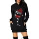 thumbnail image 1 of Sudadera con capucha para mujer Sudadera con capucha de longitud media con estampado navideño FleinngHoz JD710495492, 1 of 2
