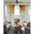 thumbnail image 4 of Modern Yellow Blackout Curtains, Light Blocking Print Window Curtains, Gradient Floral Abstract Bohemian White Thermal Insulated Window Drapes for Living Room Kitchen Cafe 2 Panels, 104"W x 90"L, 4 of 9
