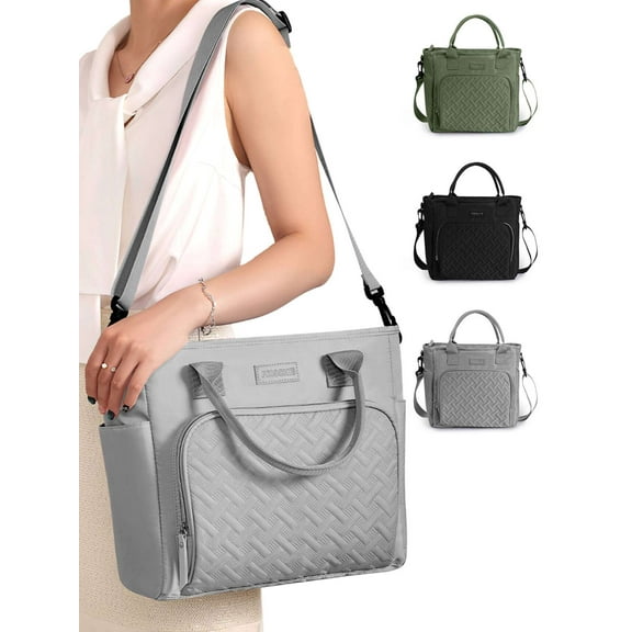 Luxtrada Lunch Bag Lunch Box Women - Leakproof Insulated Lunch Cooler Bag Lunch Tote Bags for Women (Gray)