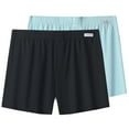 thumbnail image 3 of Lopecy-Sta Pajama Shorts for Men Summer Home Wear 2pc Fashion Solid Color Lounge Shorts Breathable Soft Lightweight Simple Active Shorts Sleep Bottoms, 3 of 3