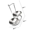 thumbnail image 3 of Soporte para cucharones de sopa de acero inoxidable, soporte vertical para cucharones de sopa con mango largo, soporte para cucharones de sopa plateado (doble), 3 of 4