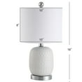 thumbnail image 4 of SAFAVIEH Tucana Solid 19 in. H Table Lamp with USB Port, White, 4 of 7