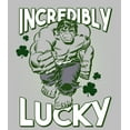 thumbnail image 2 of Women's Marvel St. Patrick's Day Hulk Incredibly Lucky  Graphic Tee Athletic Heather Large, 2 of 4