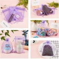 thumbnail image 4 of 100 pc Organza Gift Bags with Drawstring Wedding Party Christmas Favor Gift Bags Organza Pouches for Potpourri Medium Purple 15x10cm, 4 of 6