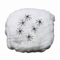 thumbnail image 2 of 300g Halloween Stretch Spider Web Decoration with 60 Black Fake Spiders, Super Stretchy Reusable Cobweb Set for Yard, Porch, Windows, Walls and Halloween Decor, 2 of 5