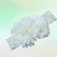 thumbnail image 3 of Diadema de encaje de perlas de lujo, elástica, con rosas, accesorio cómodo para el cabello (beige), 3 of 6