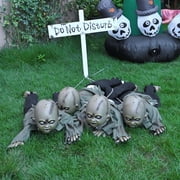 Yescom Halloween Crawling Baby Zombie Creeping Prop Scary Ghost Baby Doll Haunted Home Decor Sound Sensor Flashing Eyes 2026