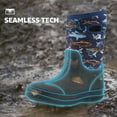 thumbnail image 4 of HISEA Kids Rain Boots, Waterproof Insulated Rubber Neoprene Boots, Bule Shark, Size 4, 4 of 9