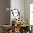 thumbnail image 2 of Bouclair Black Glass and Metal Ceiling Lamp, 2 of 8