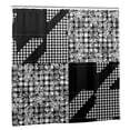 thumbnail image 2 of YFYANG Waterproof Bathroom Shower Curtain, Floral Checkered Texture Shower Curtain Set with Hooks, Home Bathroom Tub Decor - 72 "x72", Plastic Hooks, 2 of 6