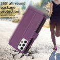thumbnail image 6 of for Samsung Galaxy A53 5G Zipper Wallet Case for Women & Men with Credit Card Holder Wrist Hand Strap Kickstand, PU Leather Flip Magnetic Clasp Purse Cover for Samsung Galaxy A53 5G,Darkpurple, 6 of 6