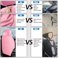 thumbnail image 6 of Car Seat Covers Full Set Fit for Honda Pilot 2003-2026, Faux Leather Waterproof Breathable Anti‑Slip Seat Protectors with Lumbar Support, Pink, 6 of 7
