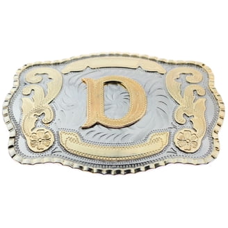 Initial Belt Buckle Letter T Alphabet Monogram Western  display picture 3