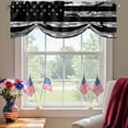 thumbnail image 2 of Camo American Flag Tie Up Valances Curtain, Adjustable Kitchen Independence Day Valances for Windows Decor, Rod Pocket Short Curtains Set for Bedroom/Bathroom, 60"x18", 2 of 9