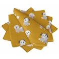 thumbnail image 1 of "S4Sassy Gold Puppies Dog Cotton Napkin Printed Everyday Basic Washable Table Linen 20 x 20""(Pack of 4)", 1 of 8