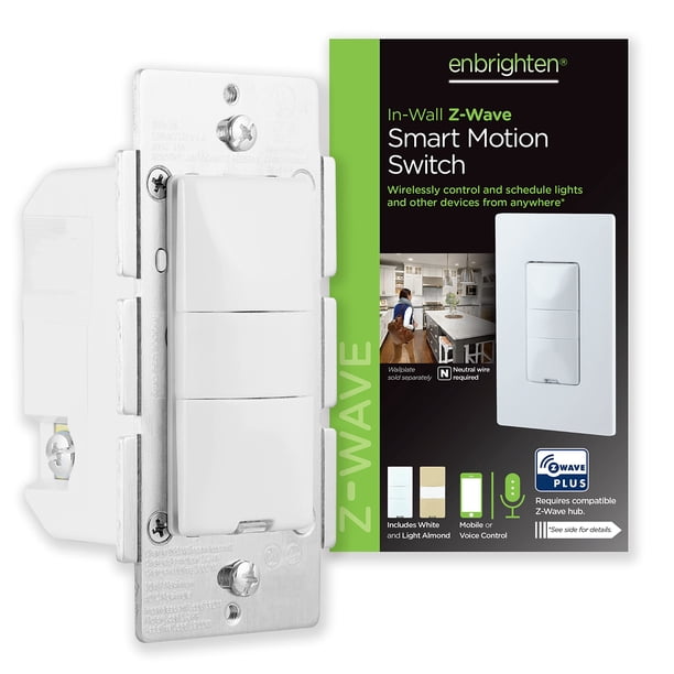 El interruptor de luz con sensor de movimiento inteligente Enbrighten Z-Wave 26931