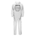 thumbnail image 5 of Print Hoodie and Joggers Two Piece Casual Outfit Pullover Sweatshirt with Matching Full Length Pants White XXXL, 5 of 7