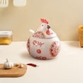 thumbnail image 6 of Ceramic Salt Cellar with Lid and Spoon, Rooster Kitchen Decor Salt Box and Salt Container for Chicken Salt, Sugar and Seasoning, Cute Chicken Decor Countertop Storage，400ml, 6 of 6