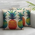 thumbnail image 3 of COMIO  Pillow Covers Summer Colorful Fresh Pineapple Tropical Fruit Throw Pillow Case Cushion Cover Outdoor Home Sofa Couch Decorative Square (Colorful Pineapple), 3 of 5