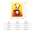 thumbnail image 3 of Cozy Flannel Blanket with Cheerful Panda Design - Soft Warm Perfect for Sofa Travel Bed and Chair - Whimsical Comfort, 3 of 5