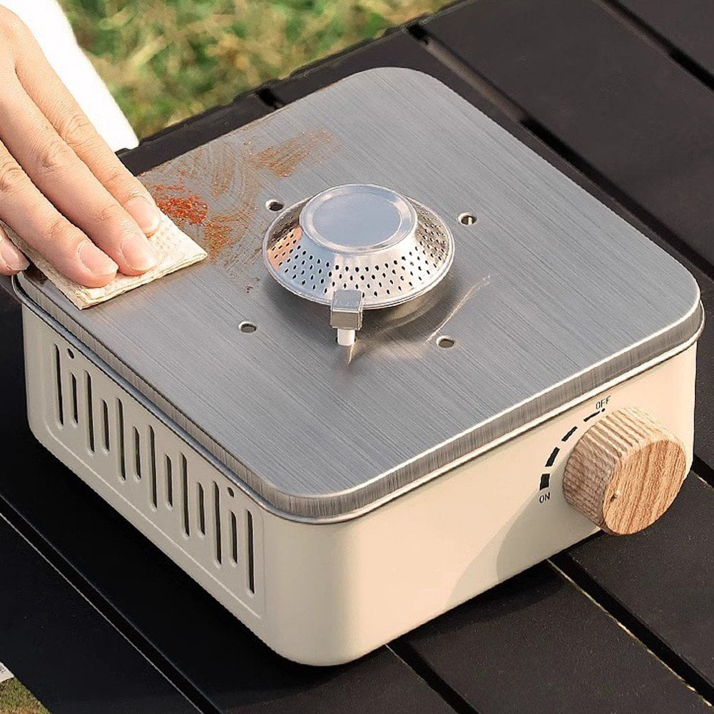 Vjnyvs Stainless Steel Portable Camping Stove Outdoor Camping Card Gas Stove Compact Portable Gas Stove Field Stove Hot Pot Stove
