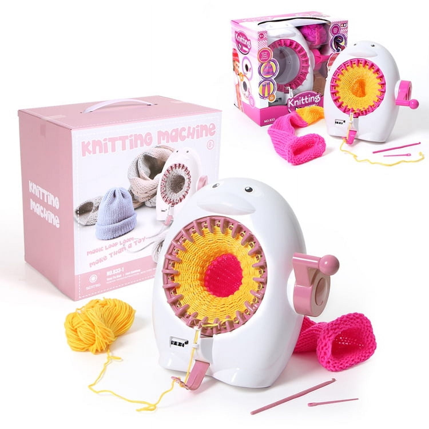 Godderr 22 Needles Knitting Machine Mode Knitting Looms ,Hand Knitting Machines for Adults and Kids,Quick Knitting Scarves,Hats,Gloves