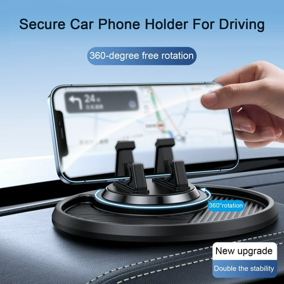 Washranp Car Dashboard Non-Slip Phone Pad,Universal 360-Degree Rotating Car Phone Holder with Multifunctional Anti-Shake Phone Mat