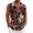 Brown, variant on Yiaimeir Men's Hawaiian Lapel Button-down Shirt T-shirt Top,Size M-3XL