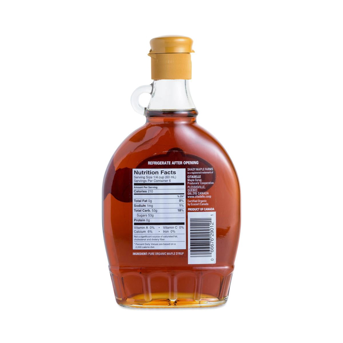 Shady Maple Farms Certfied Organic Pure Syrup in Glass Maple, 16.9 Fl Oz