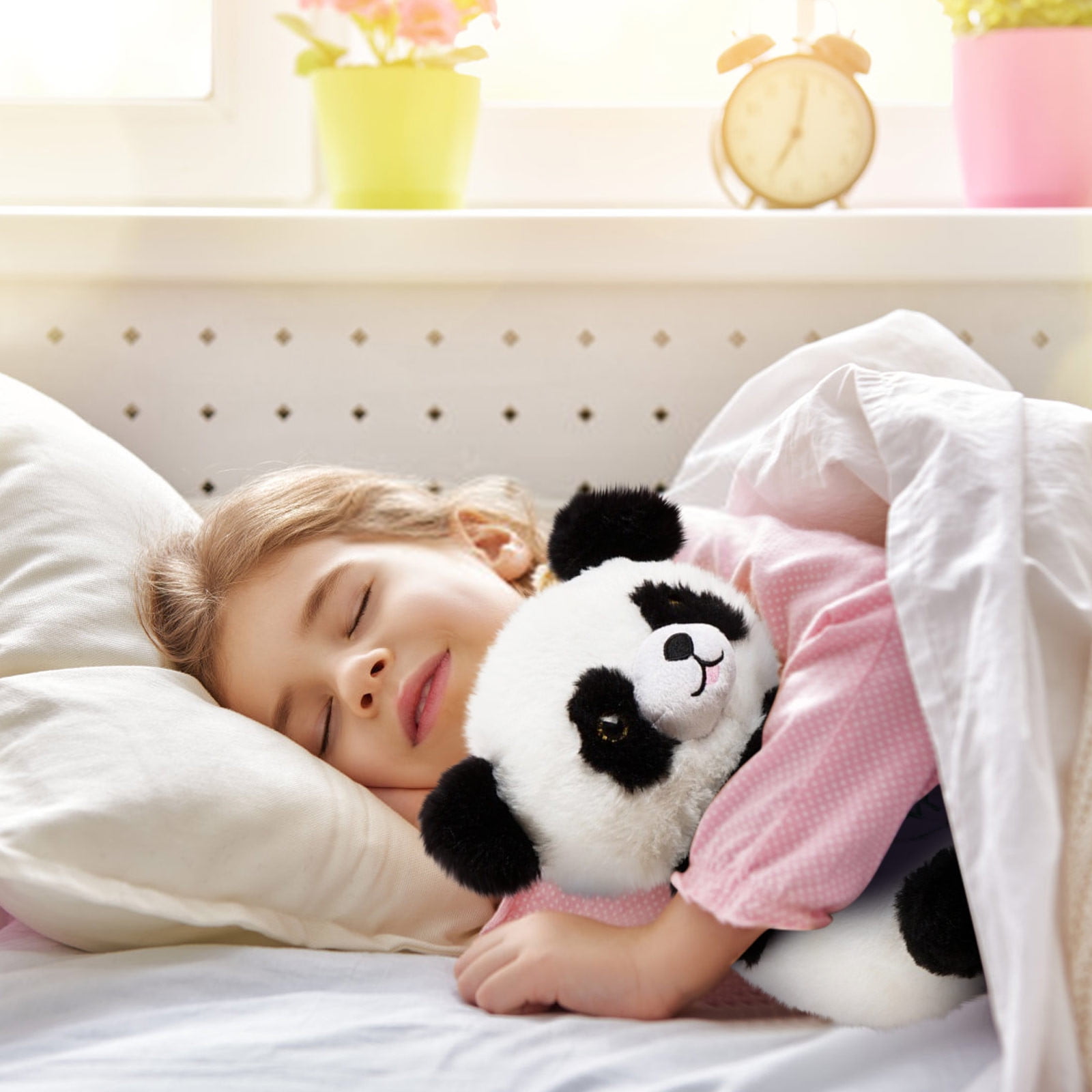 Soothing Sleep Bear - Cute Breathing Sound & Light Music Doll for Kids, Soft Plush Comfort Toy with Calming Sounds & Rhythmic Breathing, Portable Sleep Aid Companion, 1 Pack