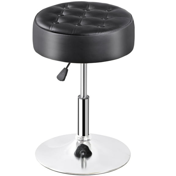 ZenStyle Black Swivel Stool – Adjustable Height Salon & Vanity Chair with Metal Frame