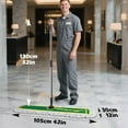 thumbnail image 2 of 42" Commercial Dust Mop for Floor Cleaning,  Large Flat Mop with Long Handle, Sweeping Broom with 2 Different Mops Pads, Industrial Mop for Hardwood, Tile, Gym, Office, Mall, Warehouse, 2 of 7