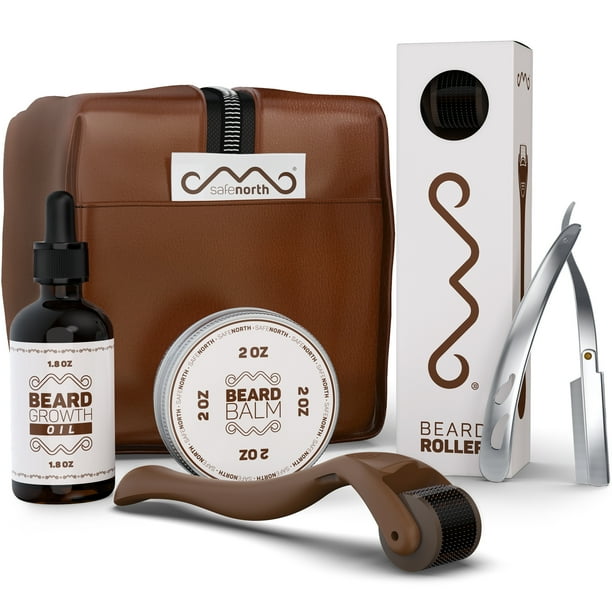 Safenorth Beard Growth Kit Derma Roller For Beard, Beard Growth Oil and