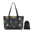 thumbnail image 7 of FORMRS Canvas Laptop Tote Bag for Women with 15.6" Computer Compartments Shoulder Handbag, Gold Art Pattern, 7 of 7