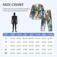thumbnail image 4 of Picia Colorful Birds Pine Branch Pattern Men’s Long-Sleeve Sleepwear Set - Soft 2-Piece Loungewear with Pockets, Comfy PJs for Relaxing Nights-Small, 4 of 7