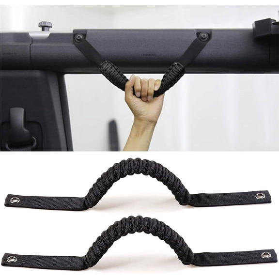 Phyun 2 pack Roll Bar Grab Handles Paracord Grip Handle for 2021 2022 Ford Bronco