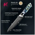 thumbnail image 5 of Kitchen Knife Damascus Steel Knife VG10 67 Layers Japanese Chef Knives Santoku Carving Cutting Tool Abalone Shell Handle with Sheath and Giftbox, 5 of 7