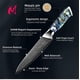 thumbnail image 5 of Cuchillo de Cocina Damasco Cuchillo de Acero VG10 67 Capas Cuchillos de Chef Japonés Santoku Herramienta de Corte de Talla Mango de Concha de Abulón con Funda y Caja de Regalo, 5 of 7