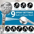 thumbnail image 3 of SDES-Filtered Shower Head Handheld, High Pressure 9 Spray Mode Showerhead with Filters, Water Softener Filters Beads for Remove Chlorine and Harmful in Hard Water for Hair Loss, Dry Itchy Skin, 3 of 4