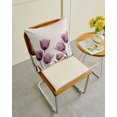 thumbnail image 4 of Waterproof Outdoor Throw Pillows with Inserts 16"x16" Set of 2, Rose Red Tulip Soft Decorative Pillowcases for Couch Bedroom, Vintage Beige Spring Pastoral Flower Pillow Covers for Sofa Living Room, 4 of 8
