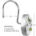 thumbnail image 3 of Dinosaur Shower Curtain Hooks（Set of 12）for Home Hotel Shower Rods Bathroom Crystal Glass Print Stainless Steel Round Curtain Hooks, 3 of 5