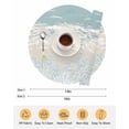 thumbnail image 6 of 13 Inch Round Placemats Set of 6, Blue Coastal Coral Non Slip Heat Insulation PP Table Mats, Summer Beach Ocean Abstract Art Washable Place Mats for Kitchen Dining Party Table Decor, 6 of 7