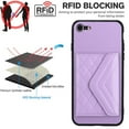 thumbnail image 3 of Allytech iPhone SE 2022/2020 3rd 2nd Gen Case Wallet with Shoulder Strap, Luxury Back Cover for Girls Women PU Leather Shockproof Cards Holder Stand Magnetic Closure Case for Apple iPhone 7 8,Purple, 3 of 9