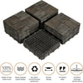 thumbnail image 5 of YANG2 27PCS Patio Deck Tiles Interlocking Wood Decking Floor Tiles 12 x 12in for Outdoor & Indoor Patio Garden Deck Poolside-Black-12 Slat, 5 of 10