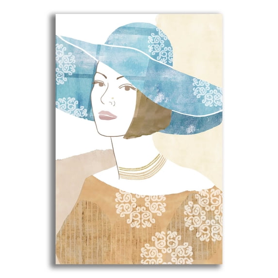 Epic Art 'Chapeau Boho II' by Flora Kouta Acrylic Glass Wall Art, 12"x16"