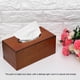 thumbnail image 1 of Caja de pañuelos rectangular de madera elegante natural para sala de estar, dormitorio, cocina (ligera), 1 of 5