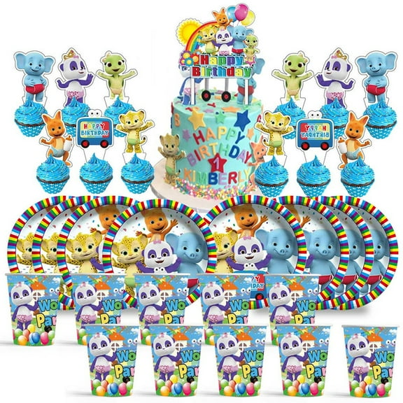 Word Party Birthday Cups Party Supplies Plates Decorations Cake Topper Decor