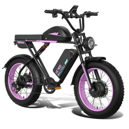 MOBELO E10 52V 46Ah Dual Motor Ebike - 3000W Peak, 35MPH, 20" Fat Tire