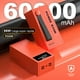 thumbnail image 2 of Power Bank Pila Batería Recargable Kimhi Carga Super Rapida 60,000mah Pd20w Portatil Color Rojo Con 4 Puertos Usb Y 1 Tipo C Bidireccional Cargador Para Celular Tablet Banco De Energia Pantalla Led, 2 of 5