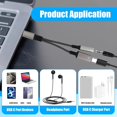 thumbnail image 5 of Adaptador USB C a Jack de 3,5 mm con Chip DAC, Audio 2 en 1 y Carga PD de 60 W, Coatible con Dispositivos USB-C, Adaptador de Carga rápida Tipo C Coatible con 15/Pro/MAX, S24/S23, 5 of 5